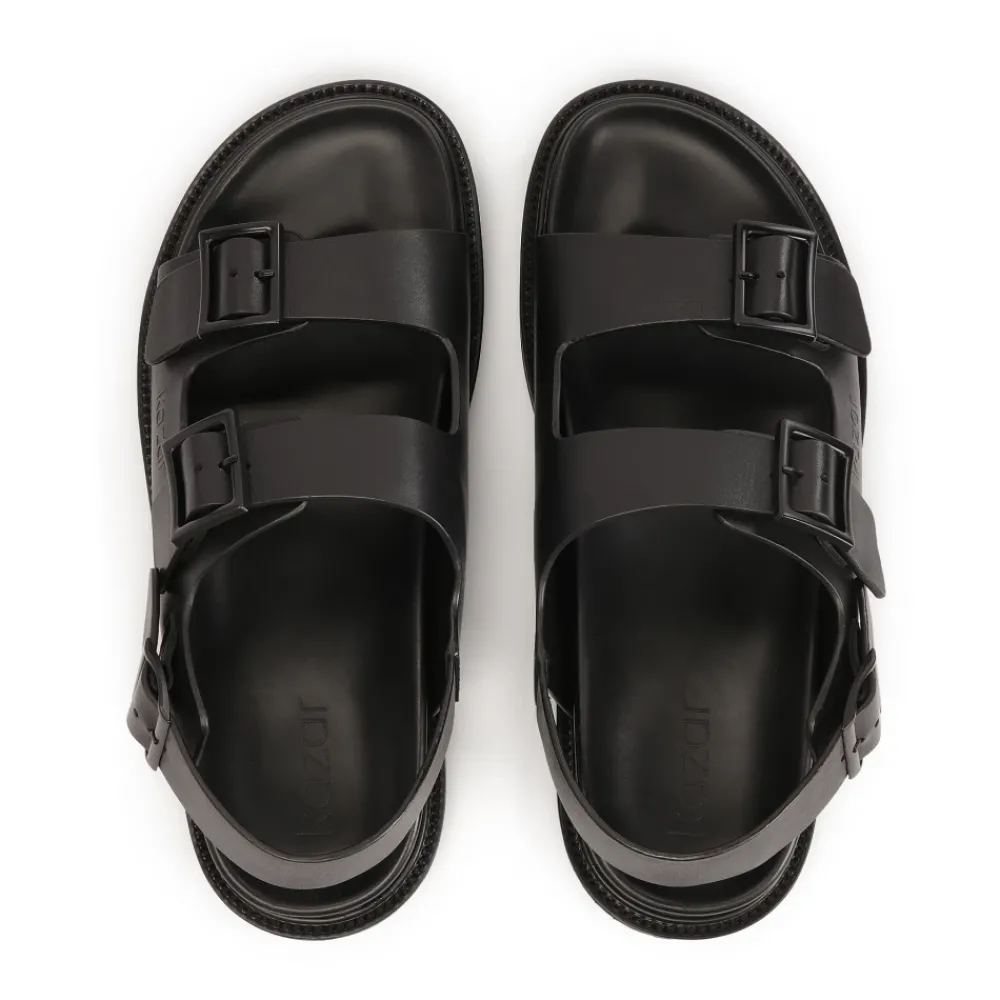 Heren Kazar Leren sandalen met metalen gesp