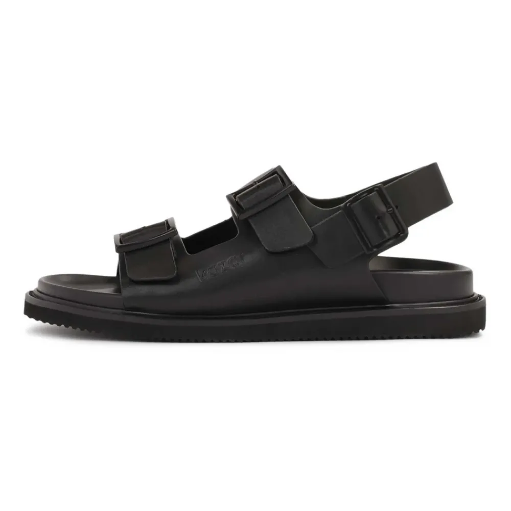 Heren Kazar Leren sandalen met metalen gesp