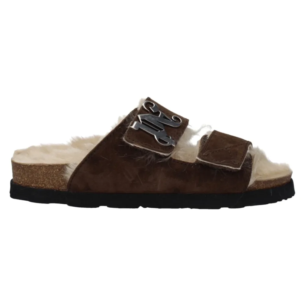 DAMES Palm Angels Slippers^Leren Slippers