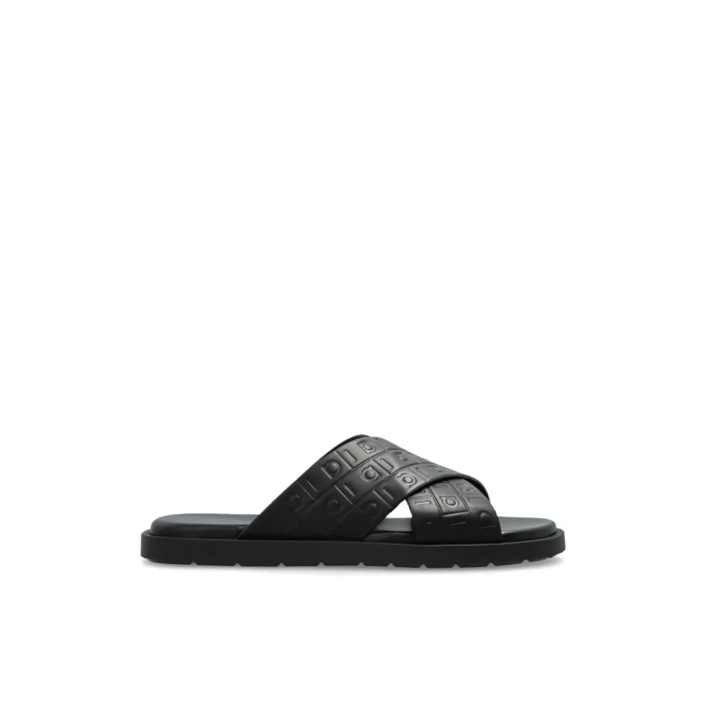 Heren Ferragamo Slippers^Leren Slippers Brise