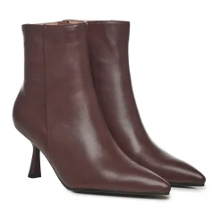 DAMES Bibi Lou Enkellaarsjes|Laarzen^Leren Stiletto Laarzen Bordeaux Kleur