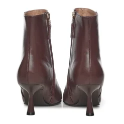 DAMES Bibi Lou Enkellaarsjes|Laarzen^Leren Stiletto Laarzen Bordeaux Kleur
