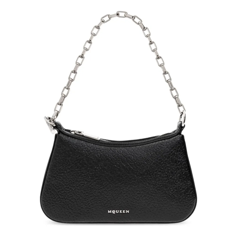 DAMES Alexander McQueen Leren tas T-Bar Mini