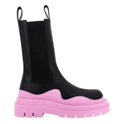 DAMES Bottega Veneta Chelseaboots^Leren Tire Laarzen Vrouwen Slip-On