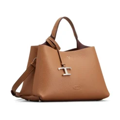 DAMES Tod's Leren tote tas met logo hanger