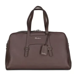 Heren Santoni Tassen^Leren Weekendtas