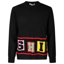 Heren Comme des Garçons Truien & Vesten^Lettering Jacquard Crewneck Sweater