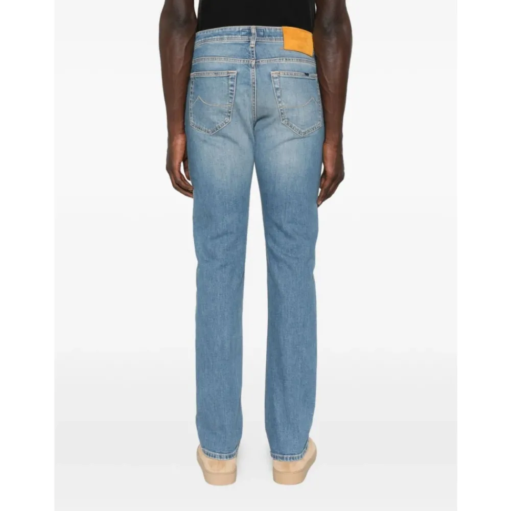 Heren Jacob Cohën Jeans^Lichte Jeans Knoopsluiting