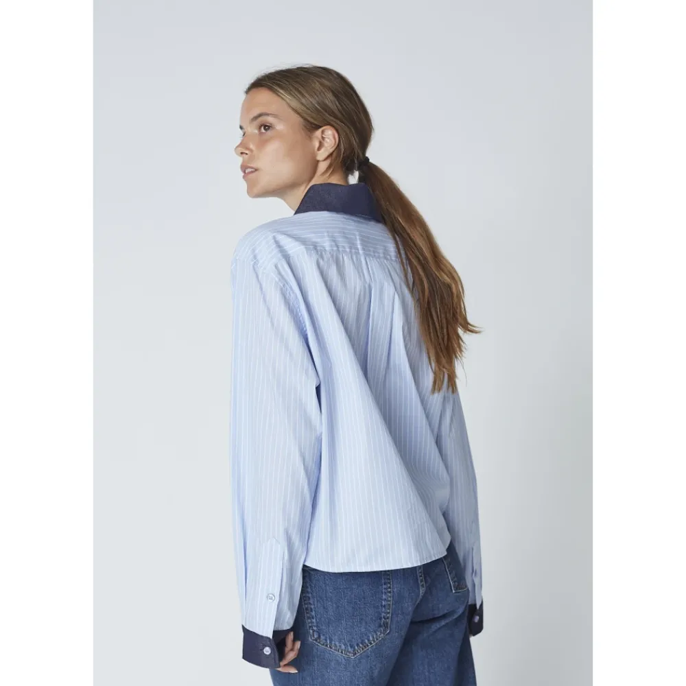 DAMES Co'Couture Lichte Nelsoncc Gestreepte V-hals Blouse