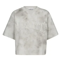 DAMES Haute L'Amitié Shirts^Lichtgrijze Melange Sweatshirt met Korte Mouwen