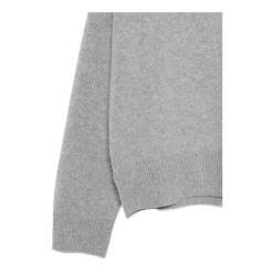 DAMES Closed Truien & Vesten^Lichtgrijze Wol Ronde Hals Trui