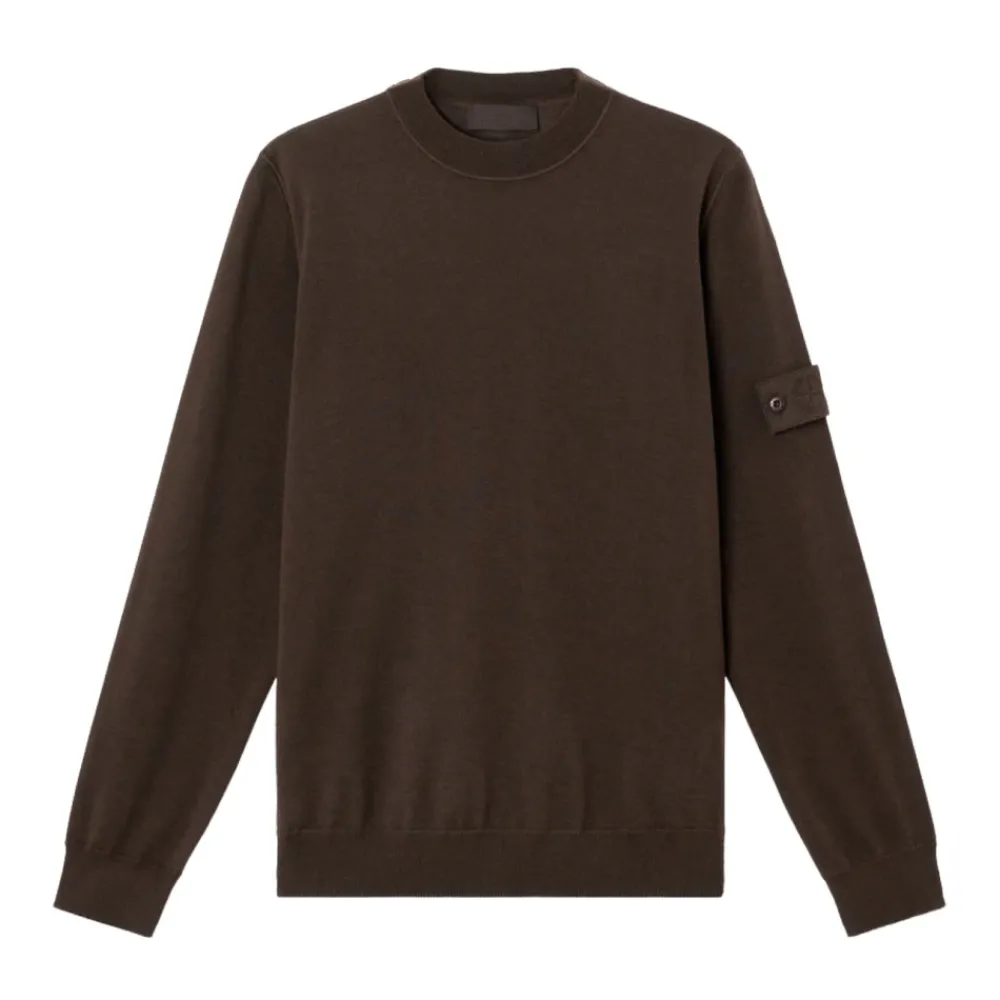 Heren Stone Island Truien & Vesten^Light Pure Wool S.I. Ghost Crew Neck