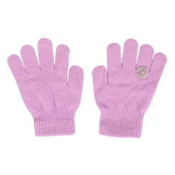Molo Lila Strass Detail Geribbelde Handschoenen