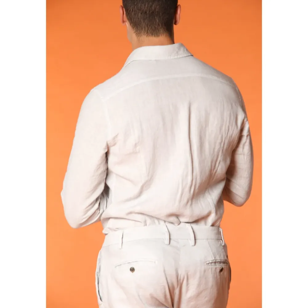 Heren Mason's Overhemden^Linnen Herenoverhemd Torino Stijl