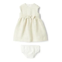 Il Gufo Linnen Jurk Korte Mouw