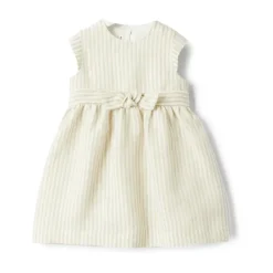 Il Gufo Linnen Jurk Korte Mouw