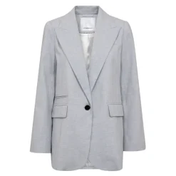 DAMES Co'Couture Jassen^Linnen Single Blazer Lichtblauw