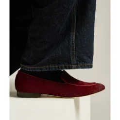 DAMES Kiton Loafers in Kalfsleer met haar