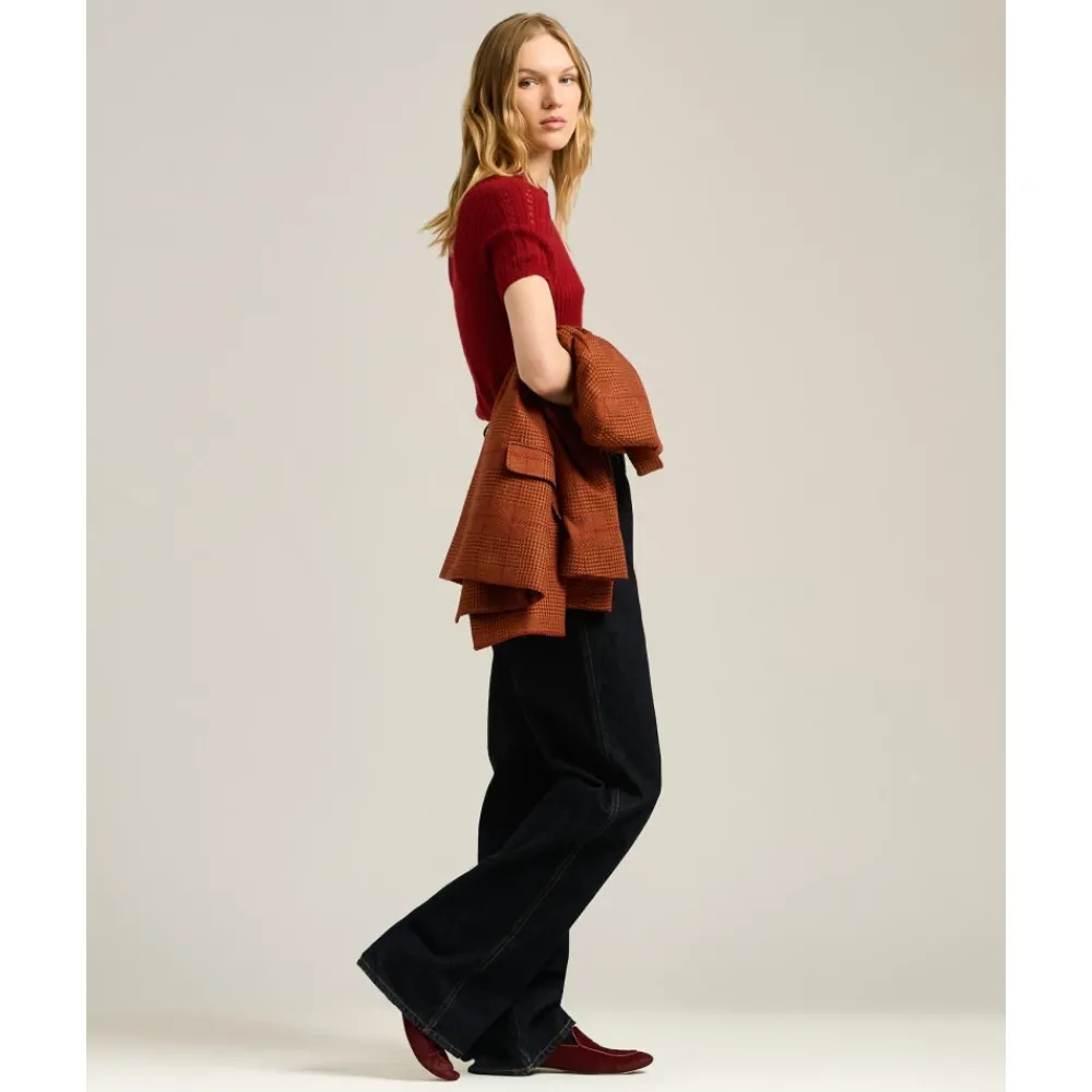 DAMES Kiton Loafers in Kalfsleer met haar