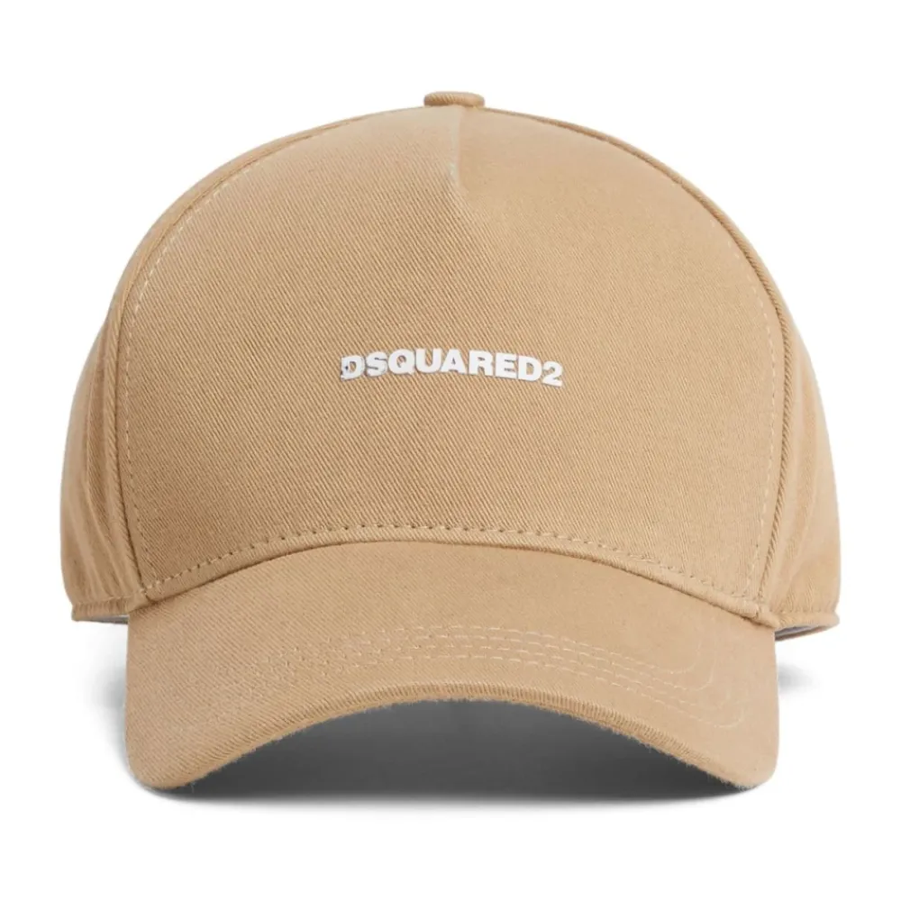 Heren Dsquared2 Petten^Logo Appliqué Katoenen Pet met Slogan
