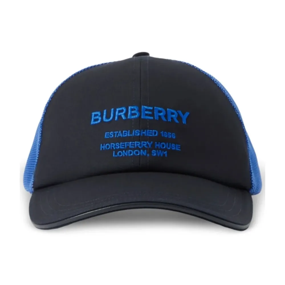 Heren Burberry Petten^Logo Baseballpet met Mesh Design