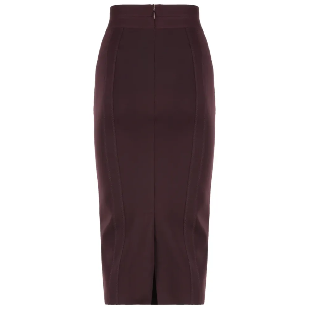 DAMES Elisabetta Franchi Logo Detail Stretch Kokerrok