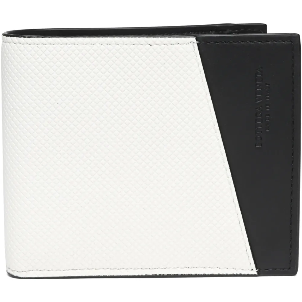Heren Bottega Veneta Portefeuilles^Logo Embossed Two Tone Bi-fold Wallet