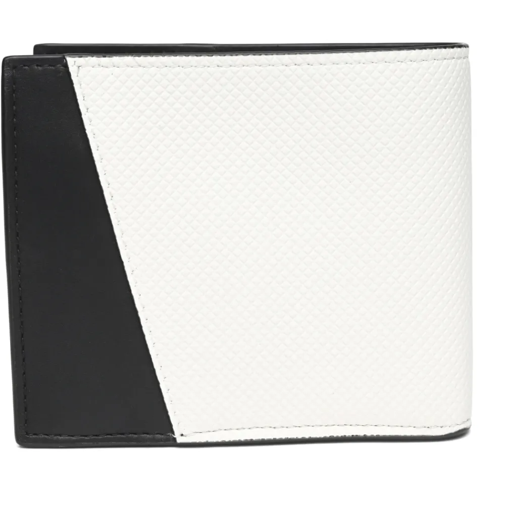 Heren Bottega Veneta Portefeuilles^Logo Embossed Two Tone Bi-fold Wallet