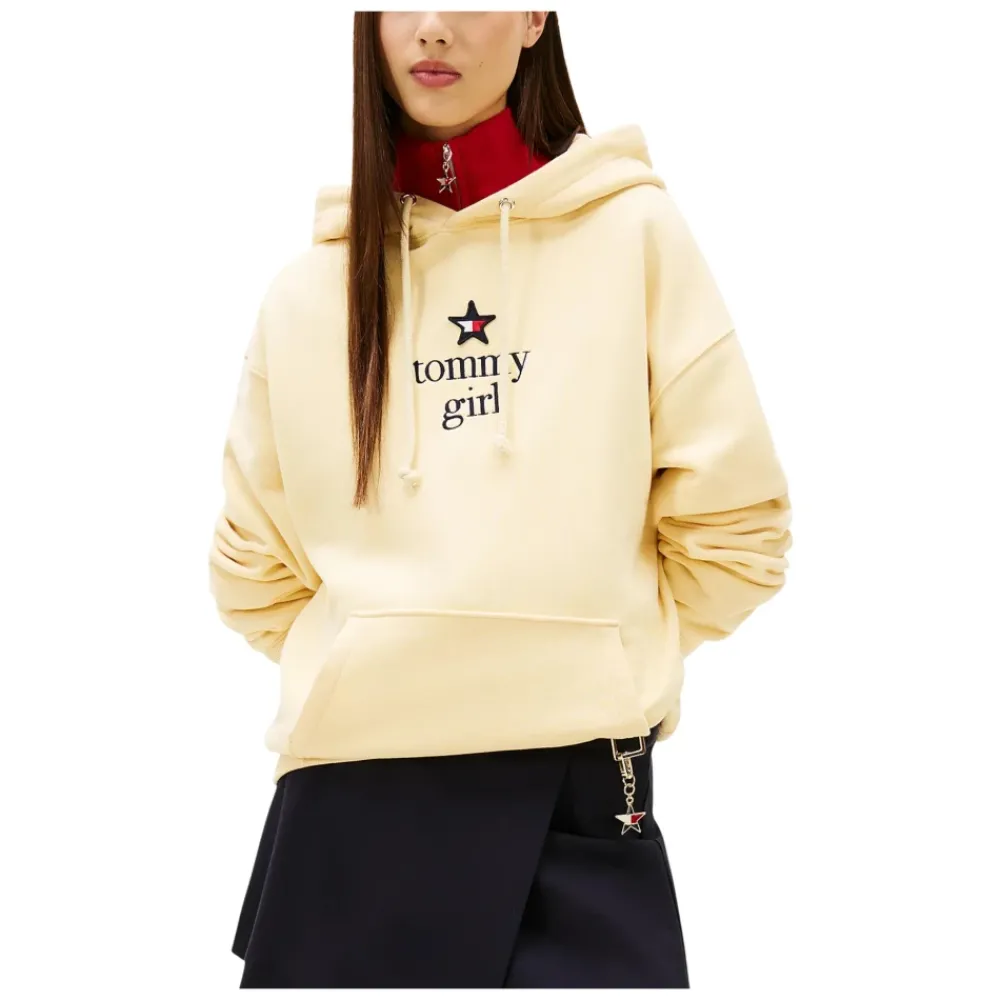 DAMES Tommy Jeans Logo Geborduurde Hoodie