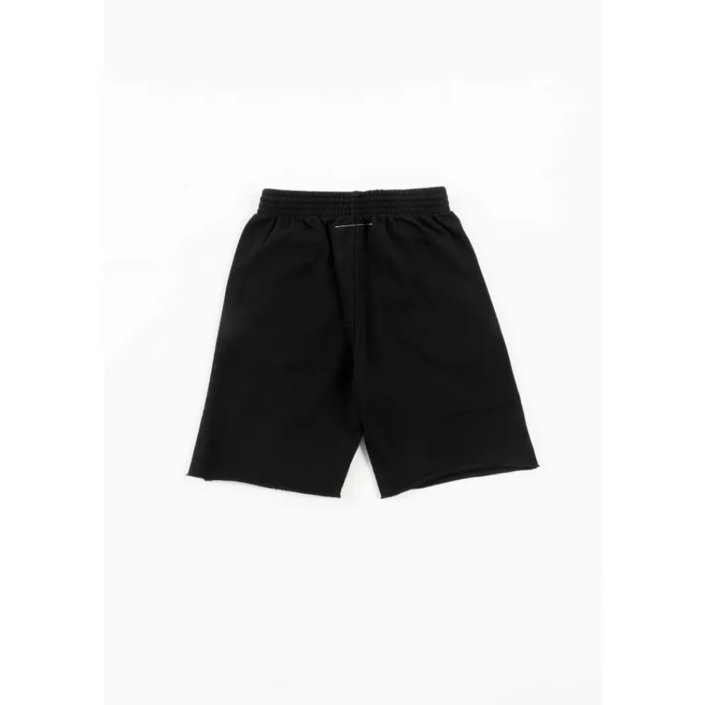 MM6 Maison Margiela Broeken & Jeans^Logo Geborduurde Katoenen Shorts