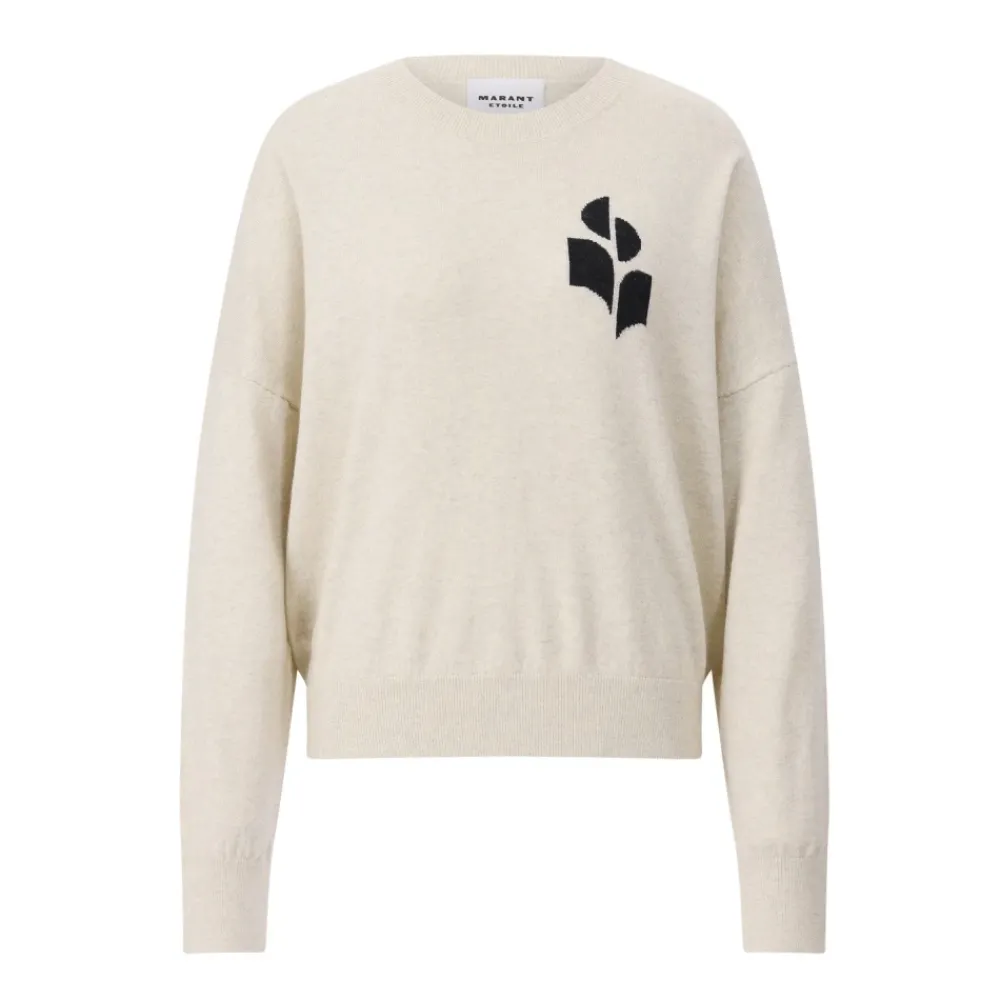 DAMES Isabel Marant Truien & Vesten^Logo Gebreide Trui Statement Stuk