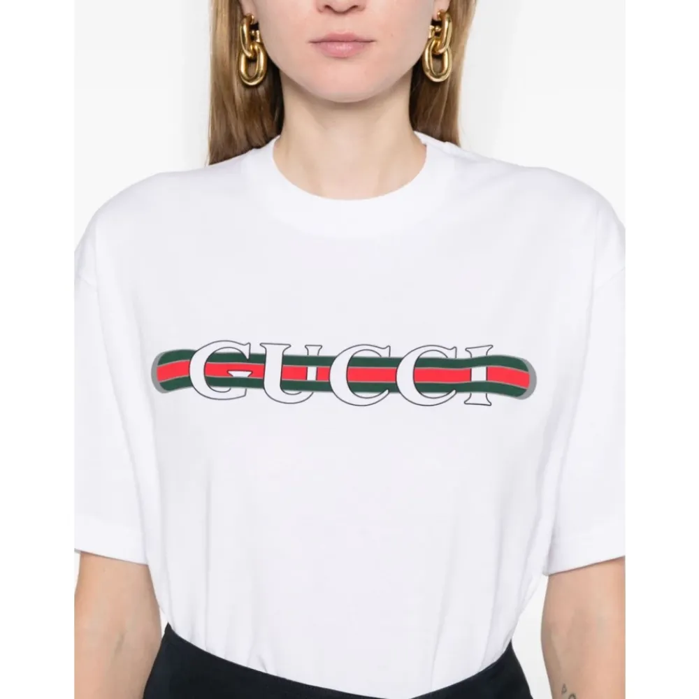 DAMES Gucci Shirts^Logo Katoenen T-shirt