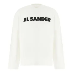 Heren Jil Sander Logo Longsleeve T-shirt