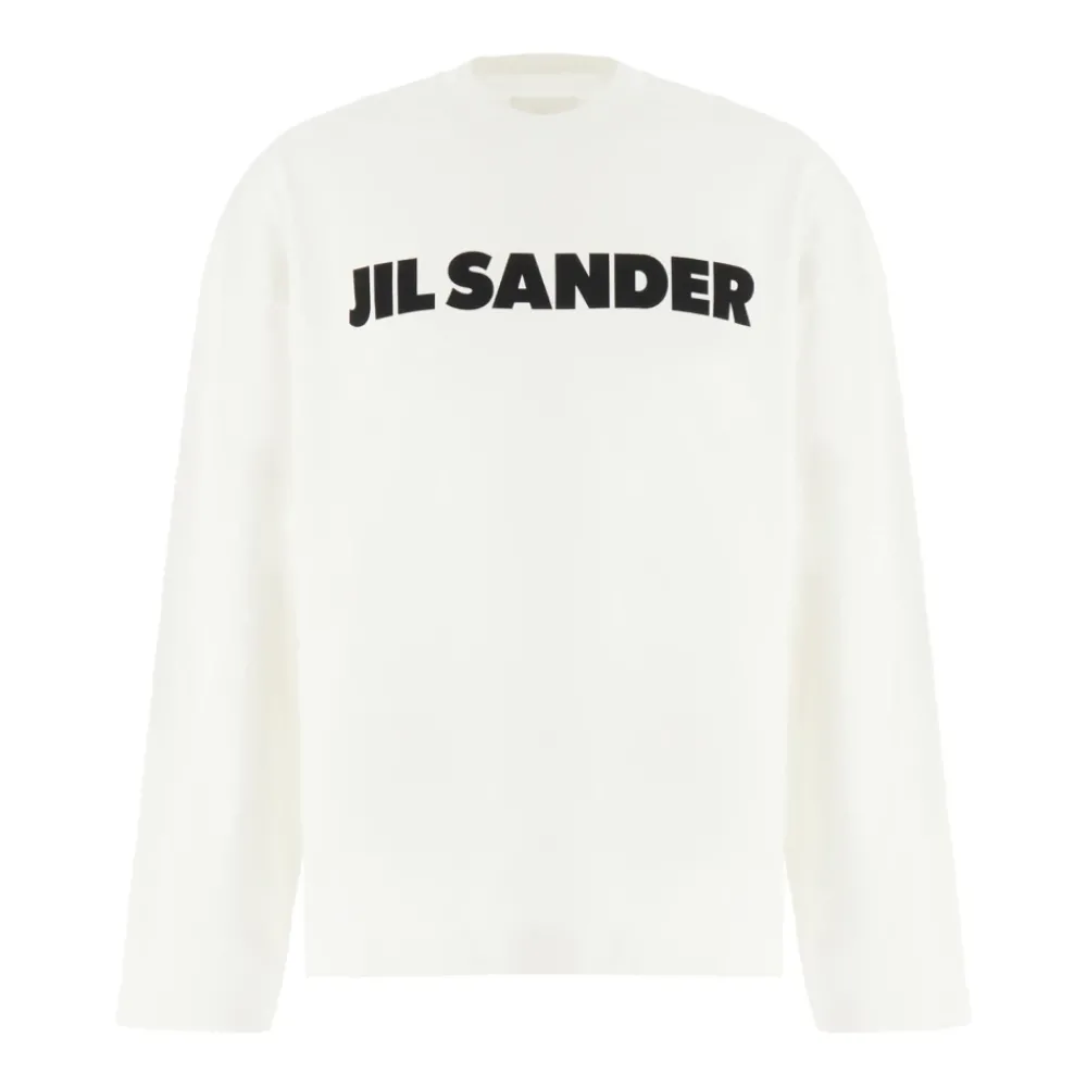 Heren Jil Sander Logo Longsleeve T-shirt
