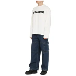 Heren Jil Sander Logo Longsleeve T-shirt
