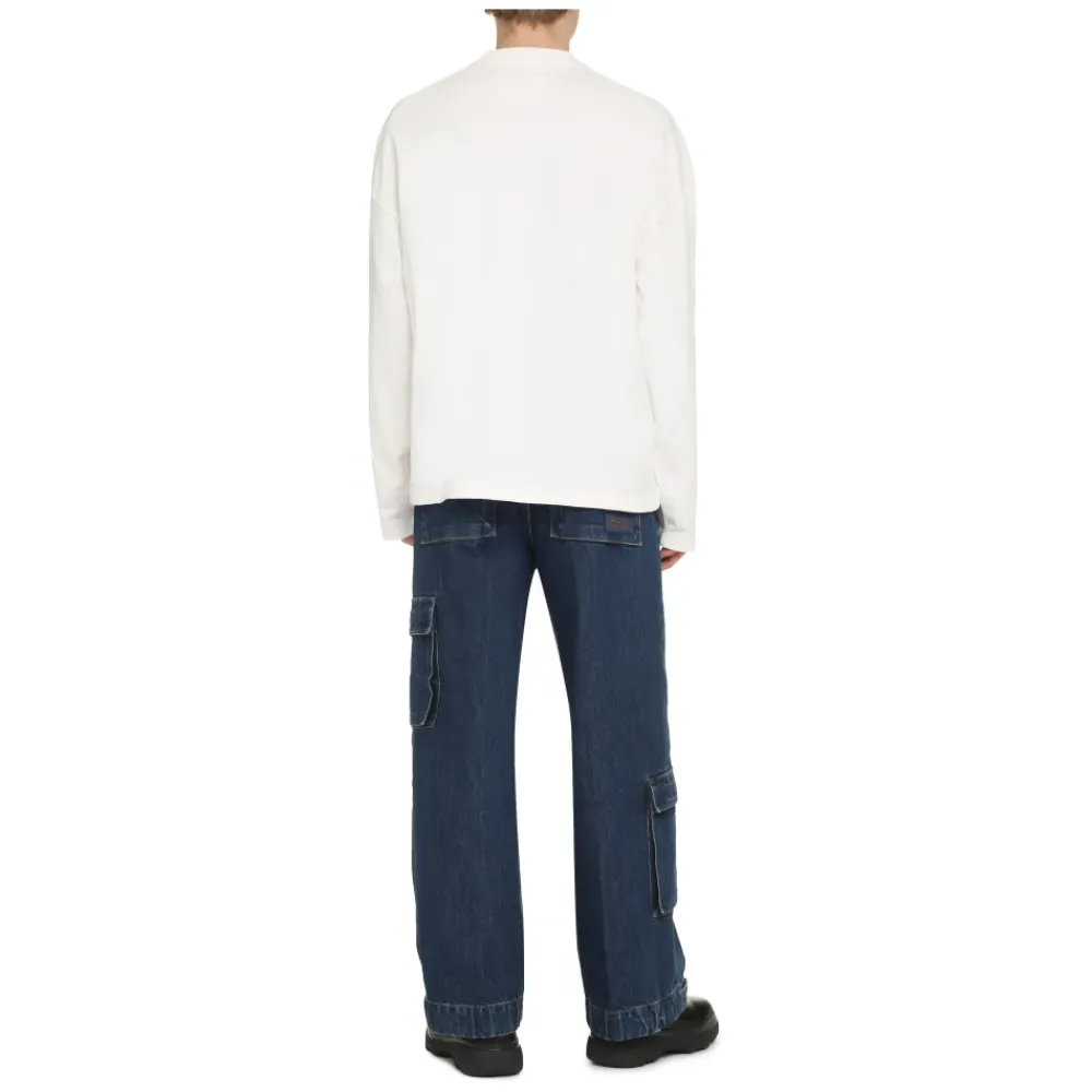 Heren Jil Sander Logo Longsleeve T-shirt