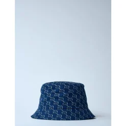 Heren Gucci Logo Motief Katoenen Twill Bucket Hoed