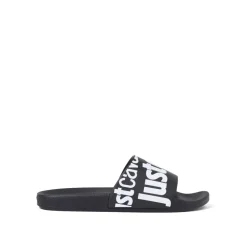 Heren Just Cavalli Slippers^Logo Pool Slide in /Wit