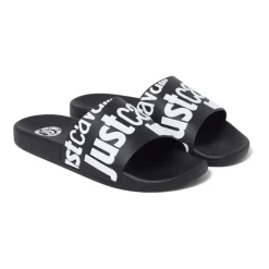 Heren Just Cavalli Slippers^Logo Pool Slide in /Wit