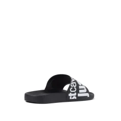 Heren Just Cavalli Slippers^Logo Pool Slide in /Wit