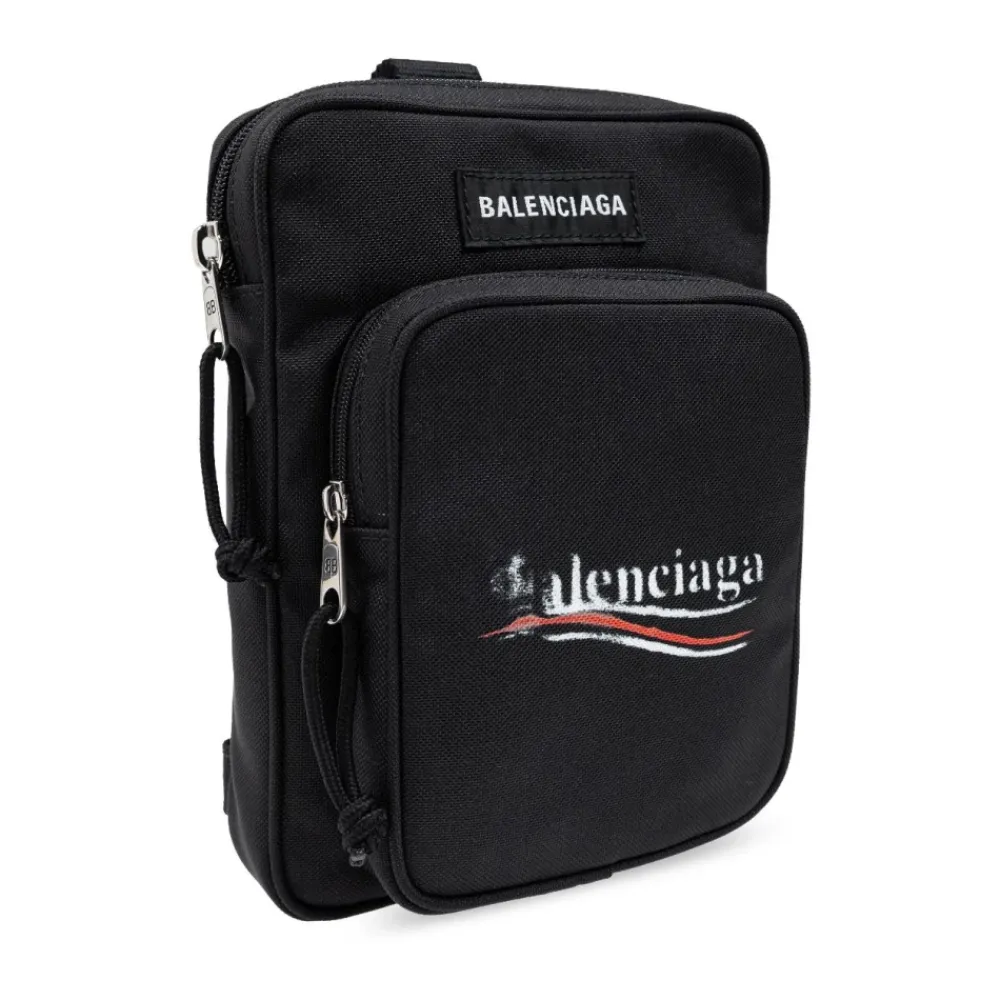 Heren Balenciaga Tassen^Logo Print Schoudertas