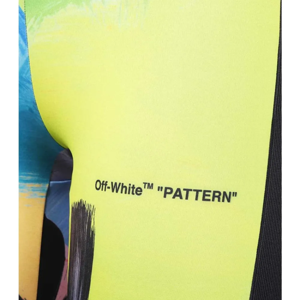 Off White Trainingsbroeken^Logo Print Shorts in Polyamide Mix