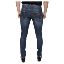 Heren Dolce & Gabbana Logo Skinny Denim Jeans Donker