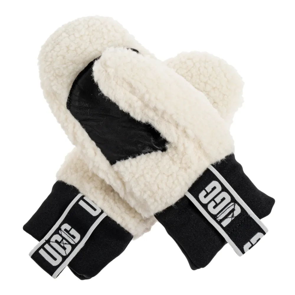 DAMES UGG Handschoenen^Logo Tape Fleece Wanten