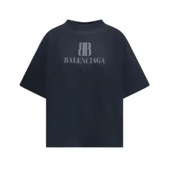 DAMES Balenciaga Logo T-shirt met oversized pasvorm