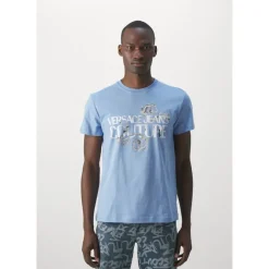 Heren Versace Jeans Couture Logo Watercolour T-shirt