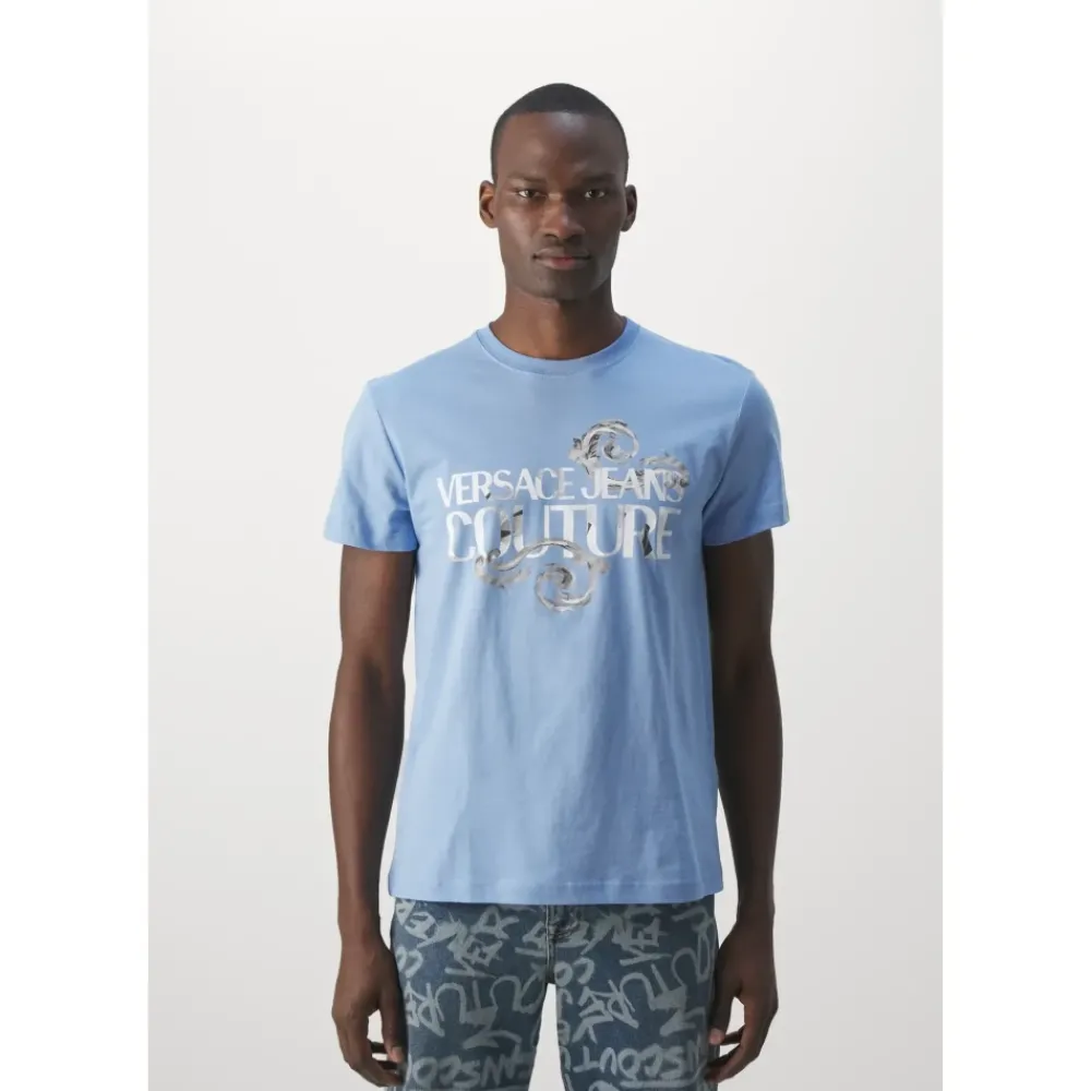 Heren Versace Jeans Couture Logo Watercolour T-shirt