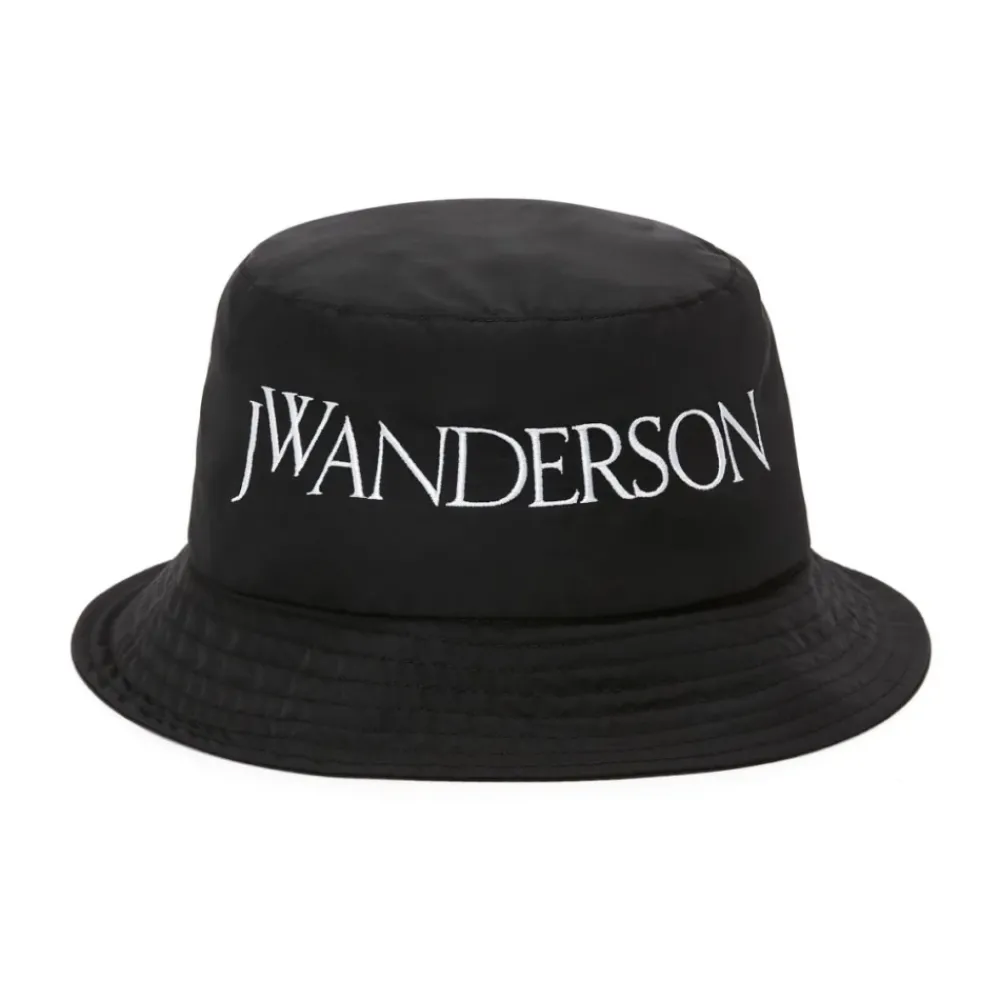 DAMES JW Anderson Hoeden^Logo-Geborduurde Bucket Hat