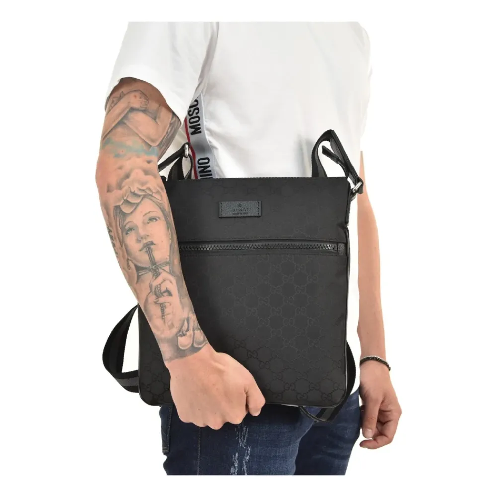 Heren Gucci Tassen^Logo-Patch Messenger Bag