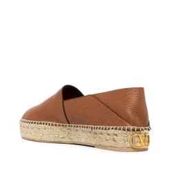 Heren Valentino Garavani Logo-Plaque Leren Espadrilles